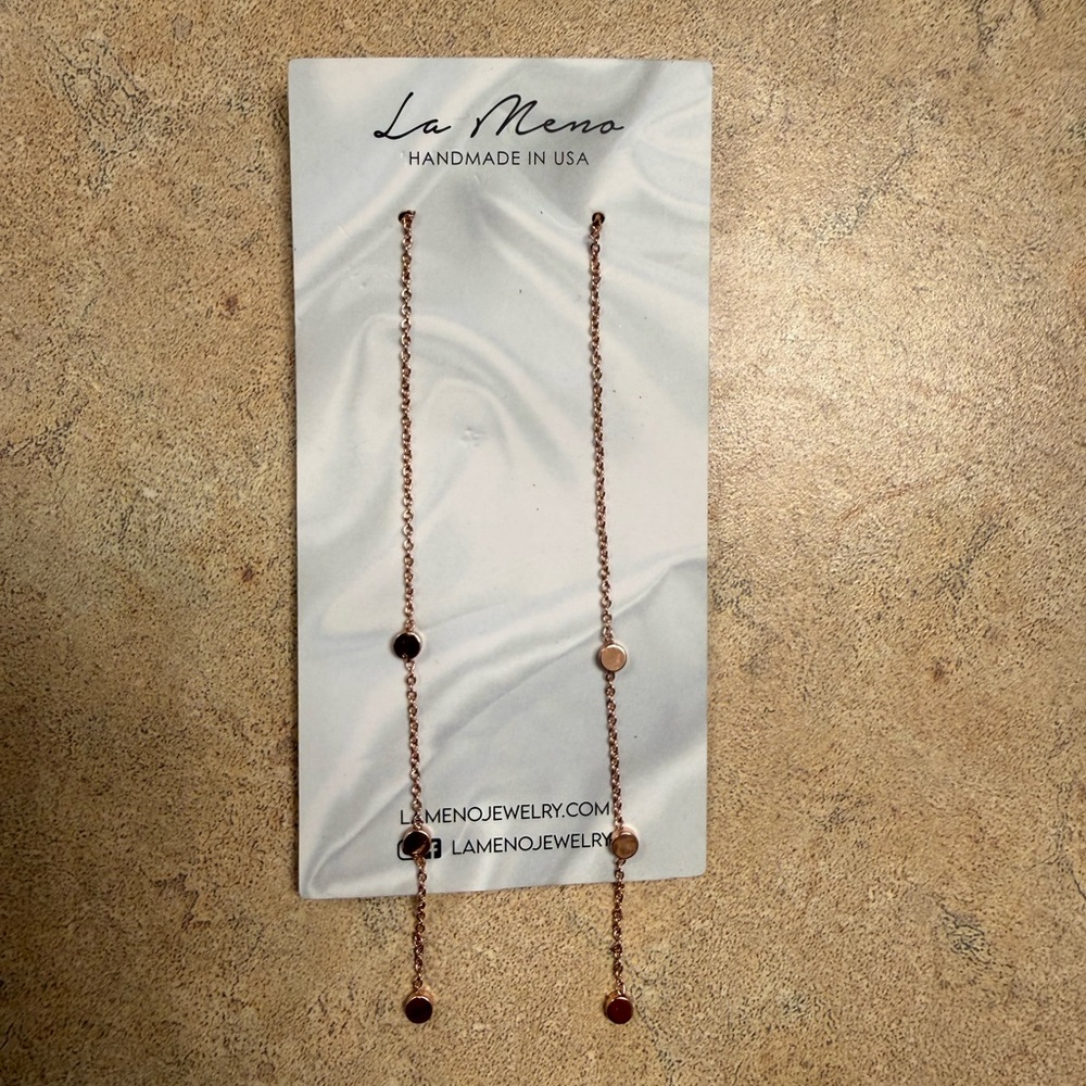 Rose Gold Drop Earrings